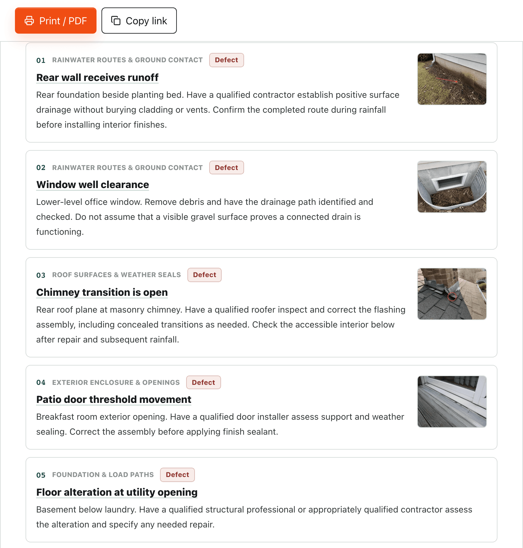 InspectorKit web report link open in a browser